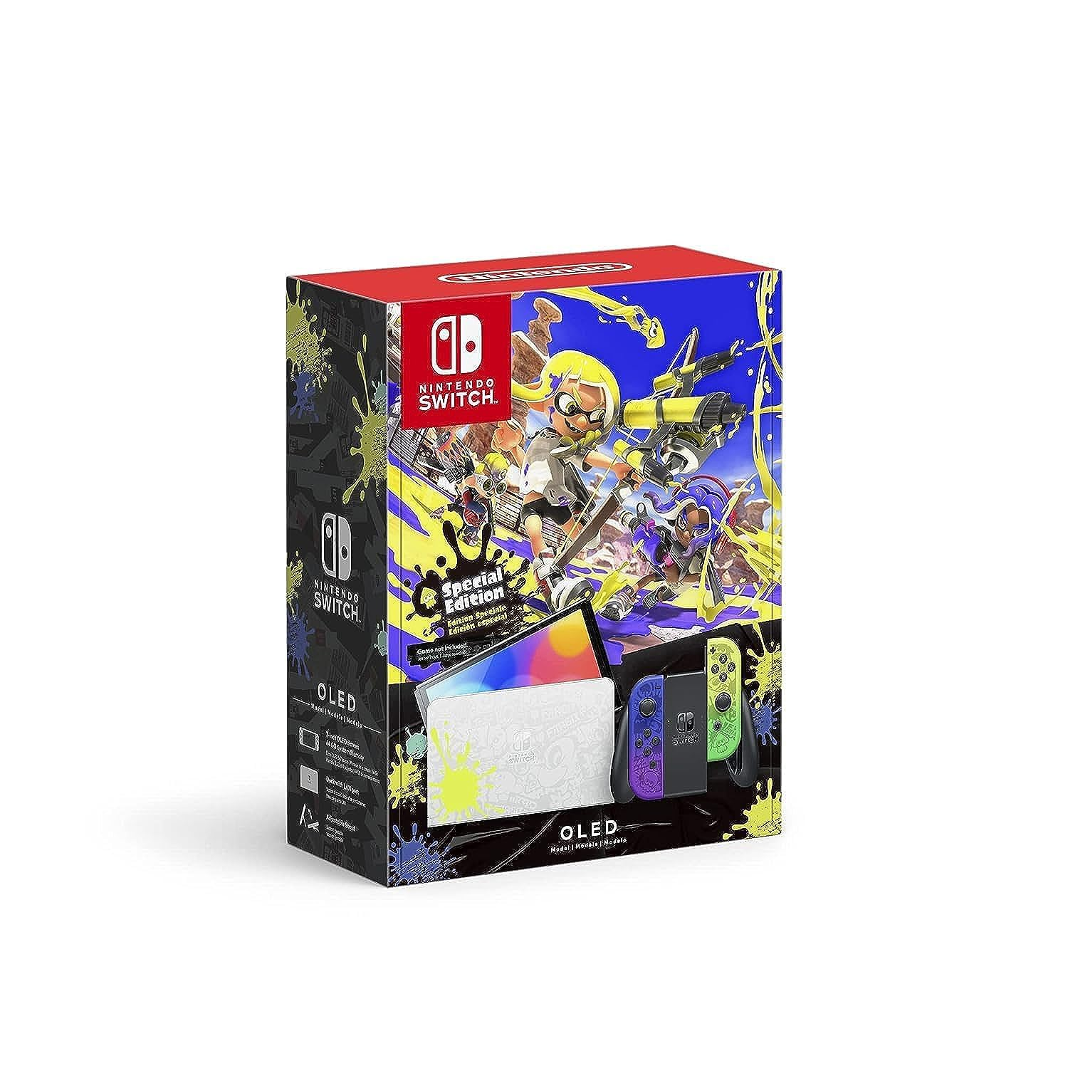 Nintendo Switch OLED Model - Blue/Yellow- Splatoon 3 Edition